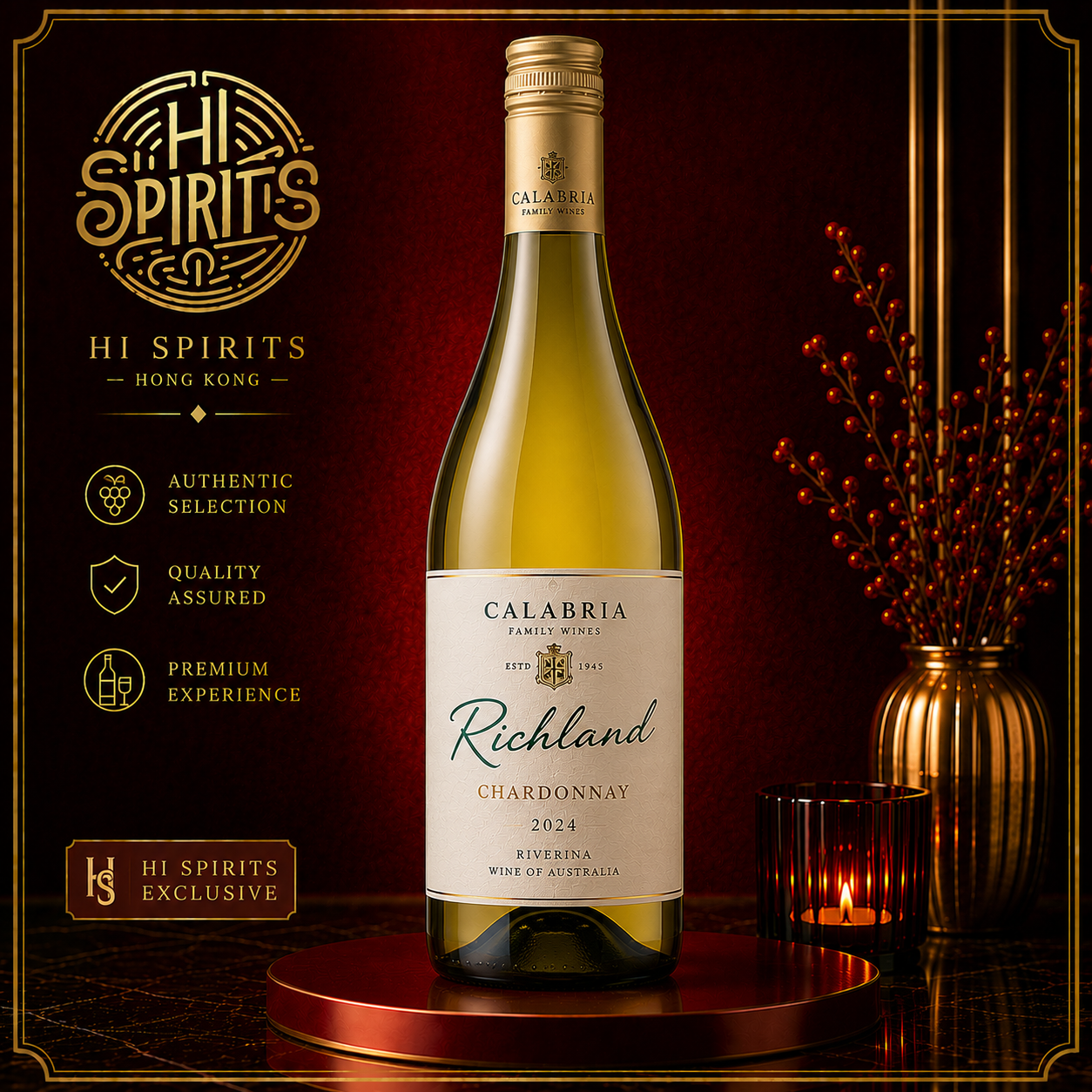 CALABRIA FAMILY WINES Richland, Chardonnay 2024 750ml
