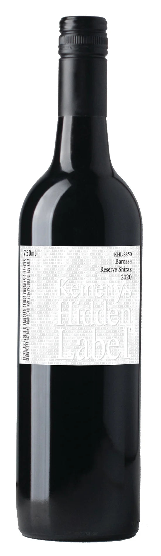Kemenys Hidden Label Barossa Reserve Shiraz 2020 750ml