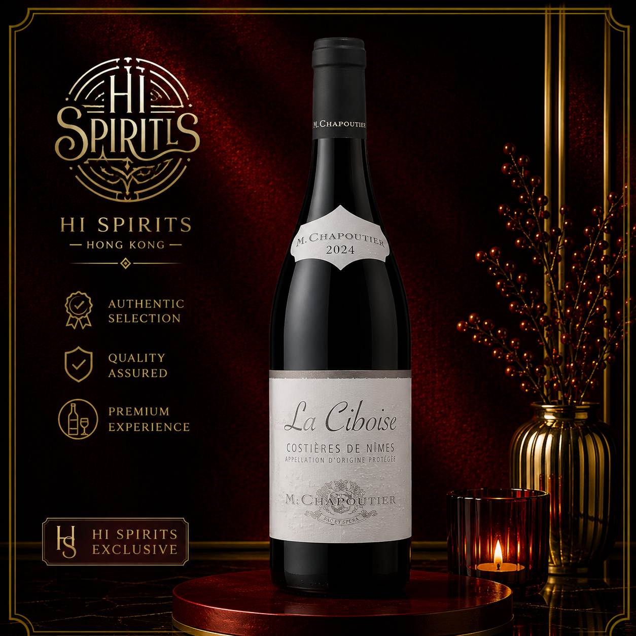 MAISON M. CHAPOUTIER Costières de Nîmes Rouge La Ciboise 2024 750ml