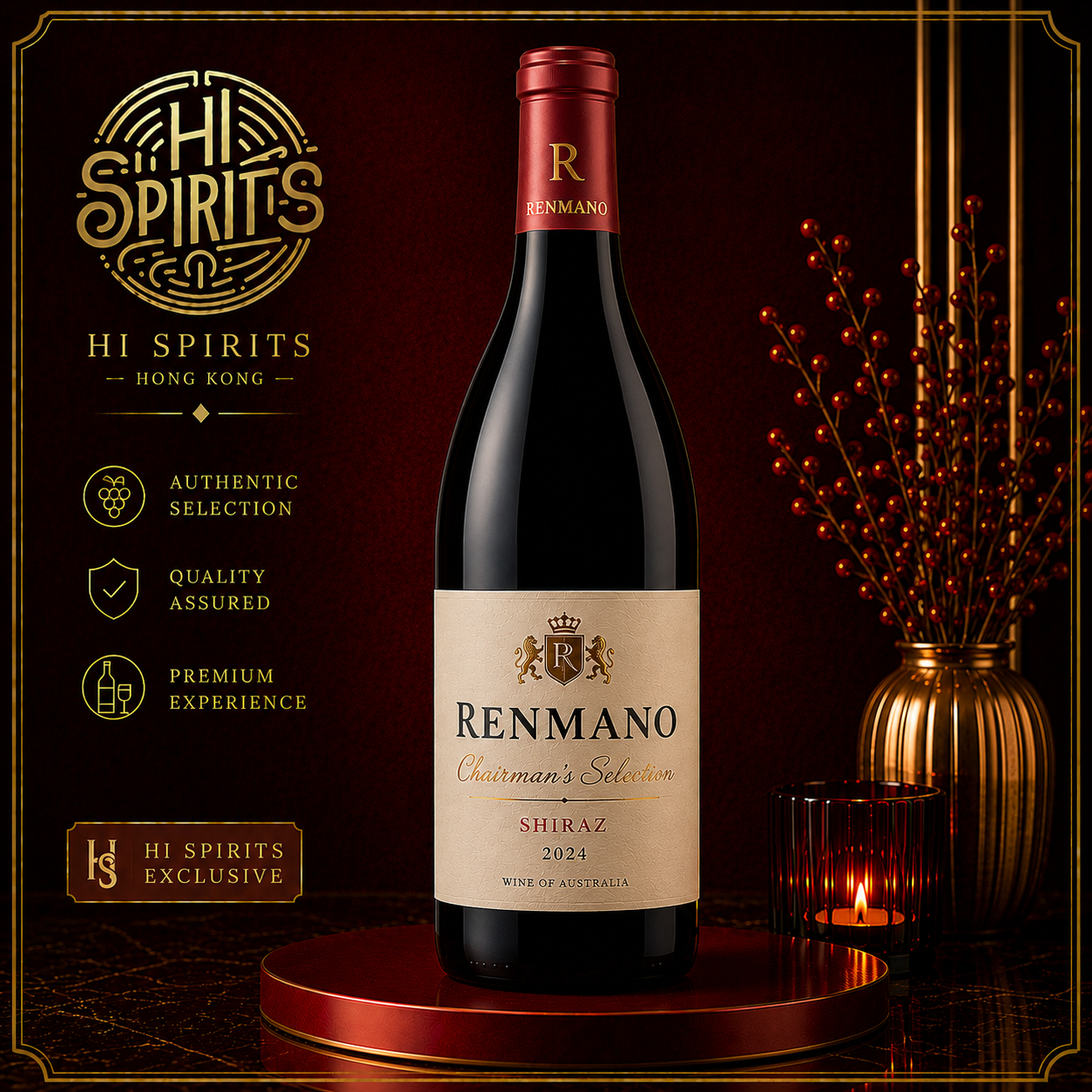RENMANO Chairman's Selection, Shiraz 2024 750ml
