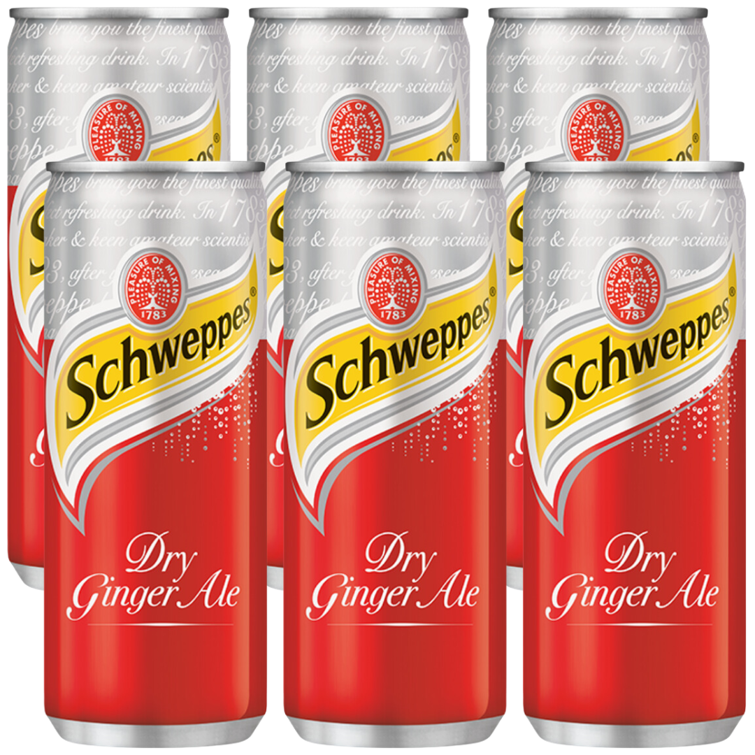 Schweppes Dry Ginger Ale 320ml x 6