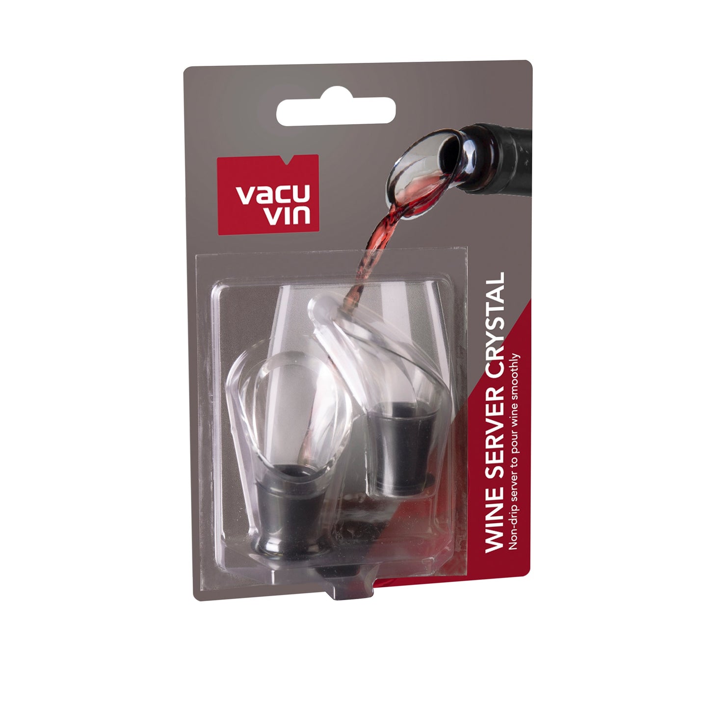 Vacu Vin Wine Server Crystal Set of 2 J-Hook