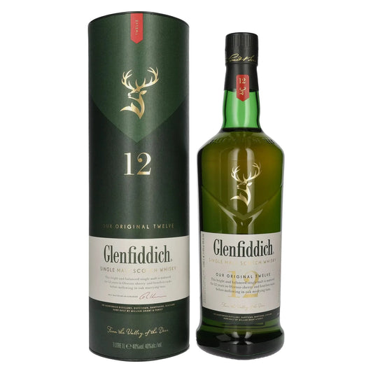 Glenfiddich 12 Year Old Single Malt Whisky 1L
