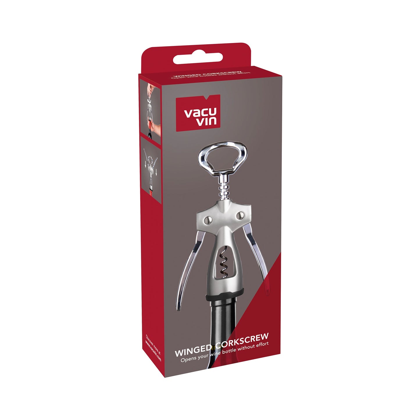 Vacu Vin Winged Corkscrew Silver