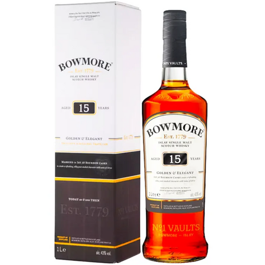 Bowmore 15 Years Old Golden & Elegant Timeless Series Edition 1000ml