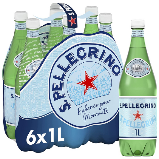 San Pellegrino Mineral Sparkling Water - 6x Pet Btl 1Ltr