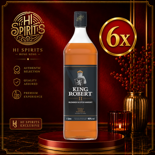 KING ROBERT II Treble Cask Matured Blended Scotch Whisky 1L x 6