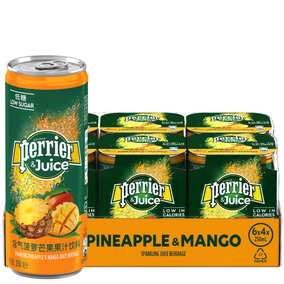 Perrier & Juice Pineapple Mango 24x 250ml