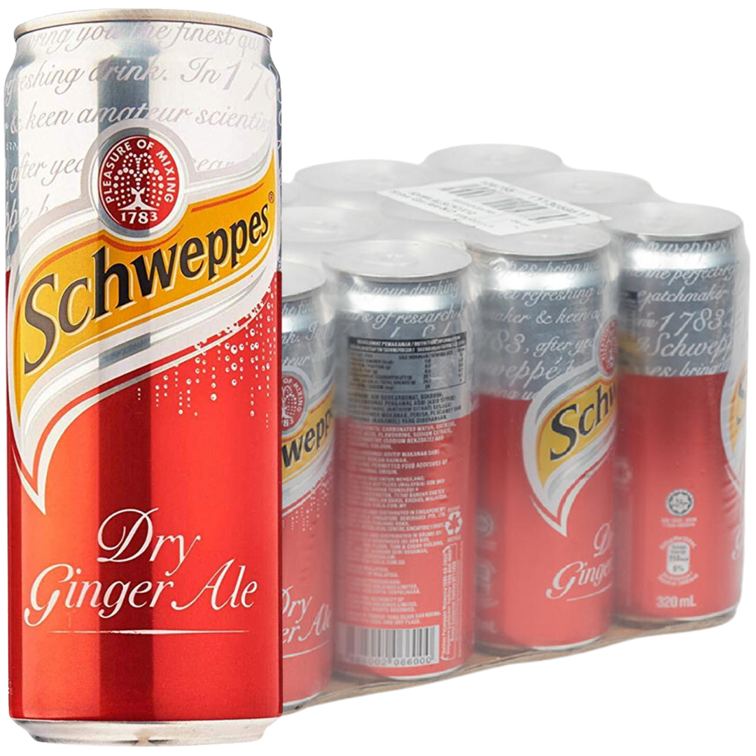 Schweppes Dry Ginger Ale 330ml x 24