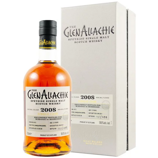 The Glenallachie 12 Years 2008 Single Cask Speyside Single Malt Whisky 700ml (chinquapin Barrel Cask 6915)