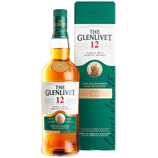 The Glenlivet 12 Rum and Bourbon Cask Single Malt Scotch Whisky 700ml